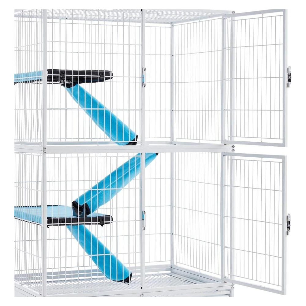 Yaheetech 2-Story Removable Ramp & Platform Small Pet Cage. 54-in. White