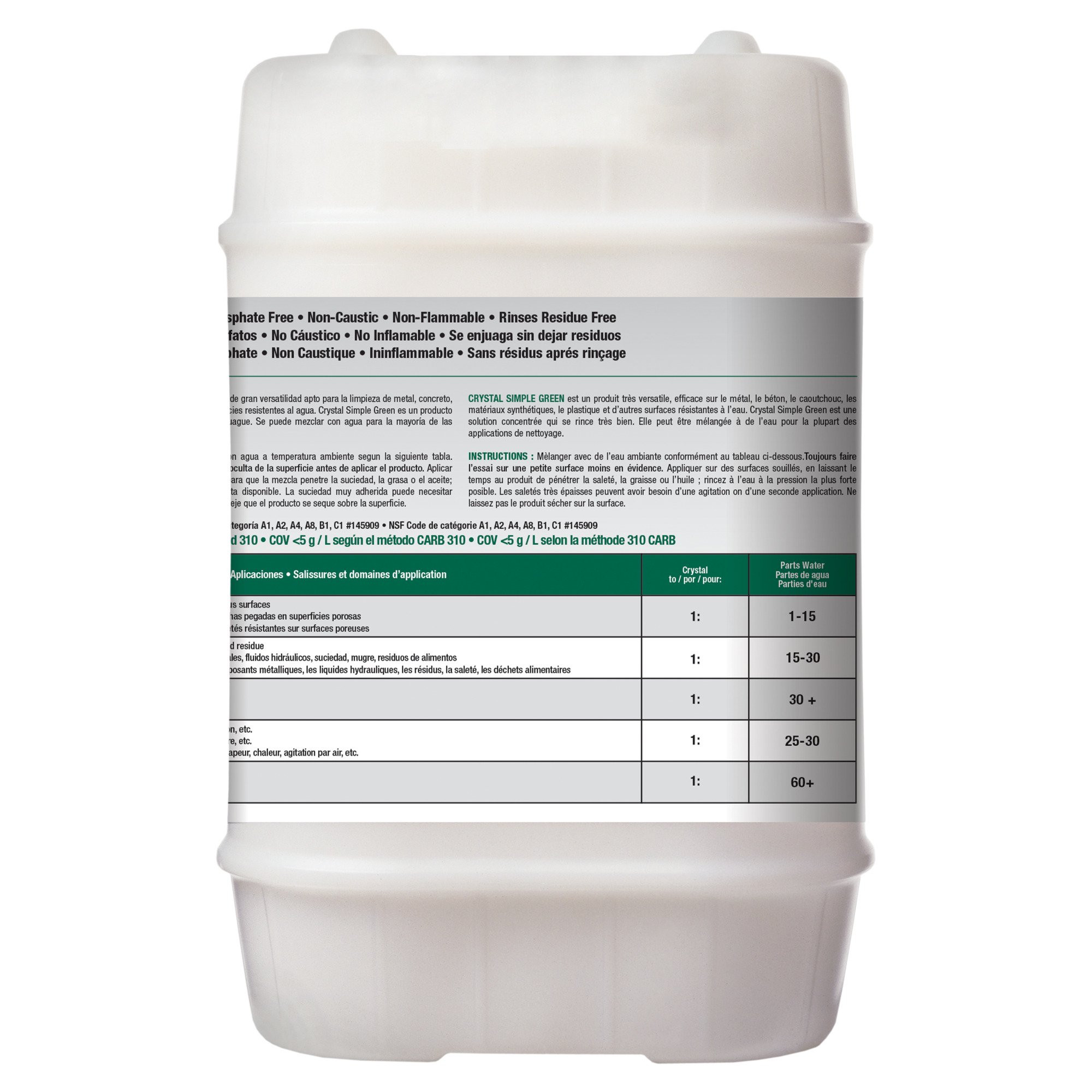 Simple Green SMP19005 Crystal Industrial Cleaner/Degreaser. 5 Gallons