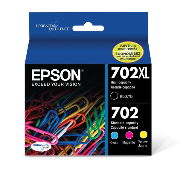 Epson 702XL High-capacity Black/Standard Multi Color Ink Cartridges