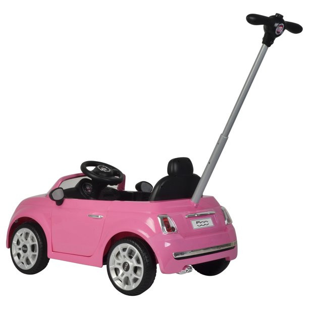 Best Ride On Cars 2-in-1 Fiat Model Baby Toddler Toy Push Car Stroller. Pink