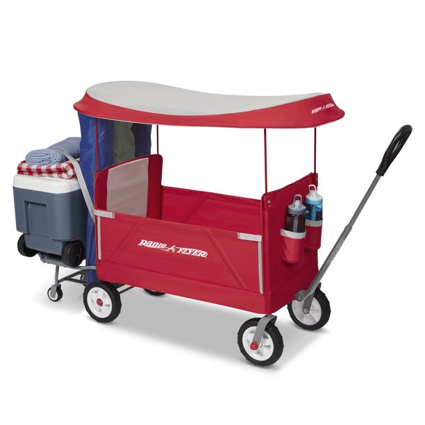 Radio Flyer. 3-in-1 Tailgater Wagon with Canopy. Folding Wagon. Red