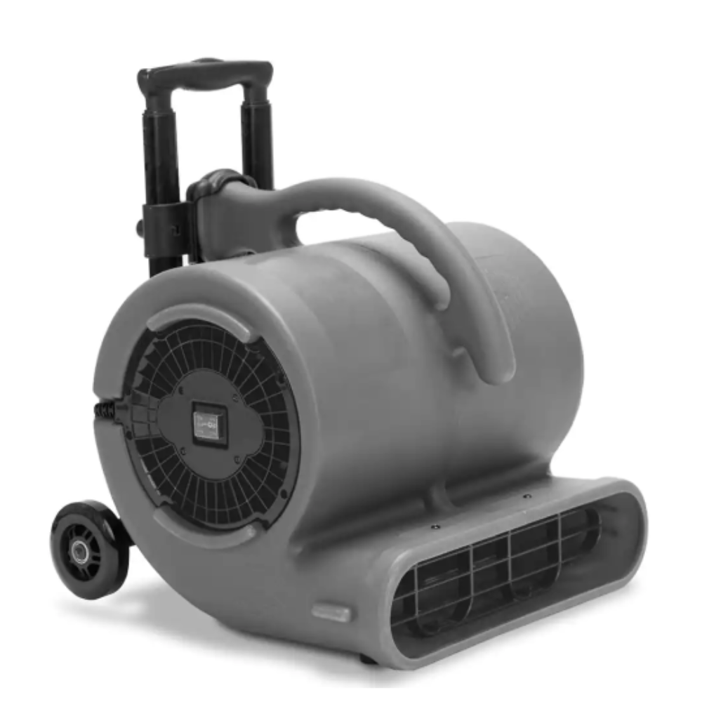 B-Air 1/2 HP Air Mover for Janitorial Water Damage Restoration Stackable Carpet Dryer Floor Blower Fan with Handle Grey