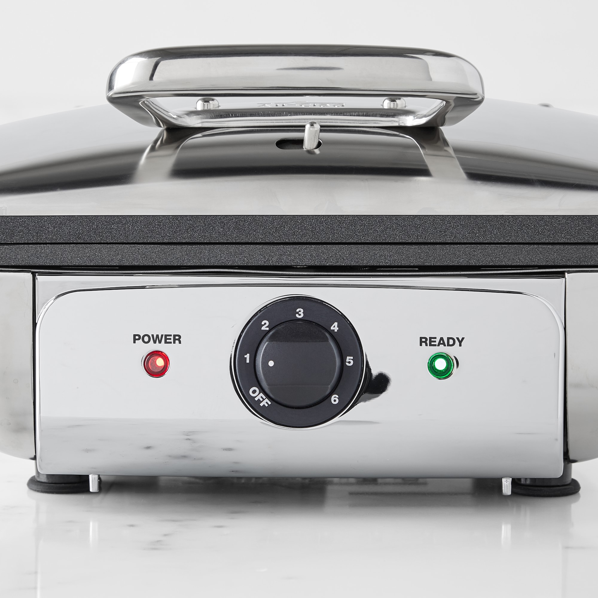 All-Clad 4-Square Digital Gourmet Waffle Maker with Removable Plates. Digital