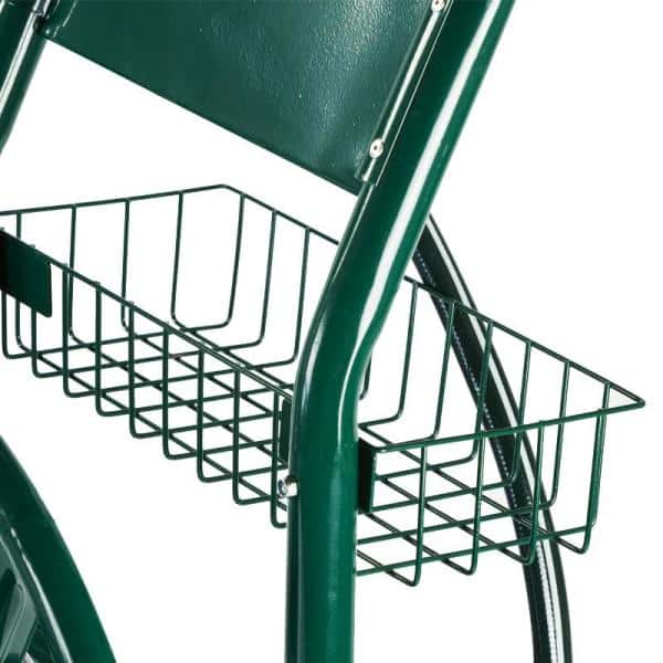XtremepowerUS 300 ft. Outdoor Yard Water Hose Reel Cart With Steel Basket