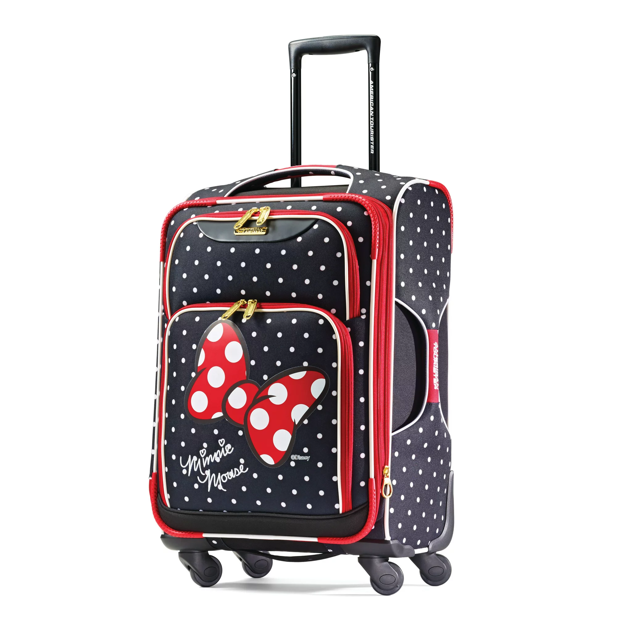American Tourister Disney Minnie Mouse 21-inch Softside Spinner. Carry-On Luggage. Minnie Bow