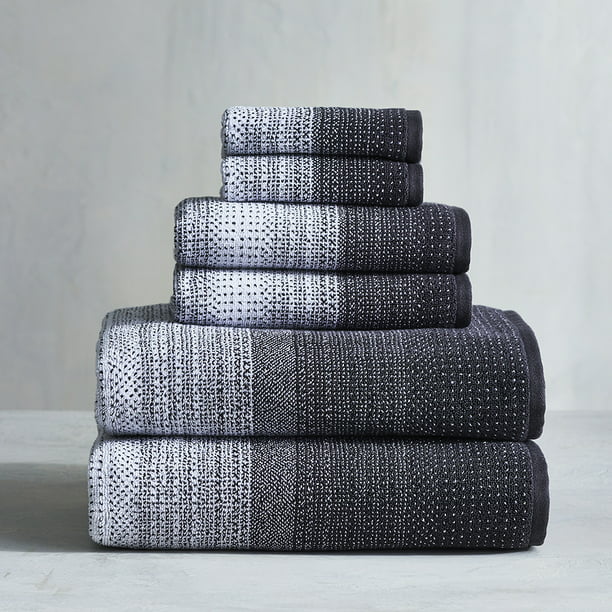 Better Homes & Gardens Signature Soft Heathered 6 Piece Towel Set. Gray Shadow