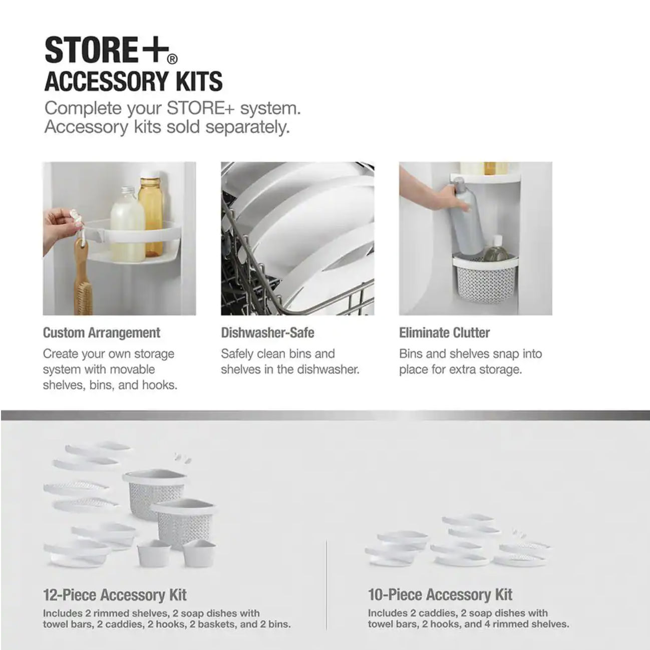 Sterling Store+ Basic 10-Piece Shelf Kit in White