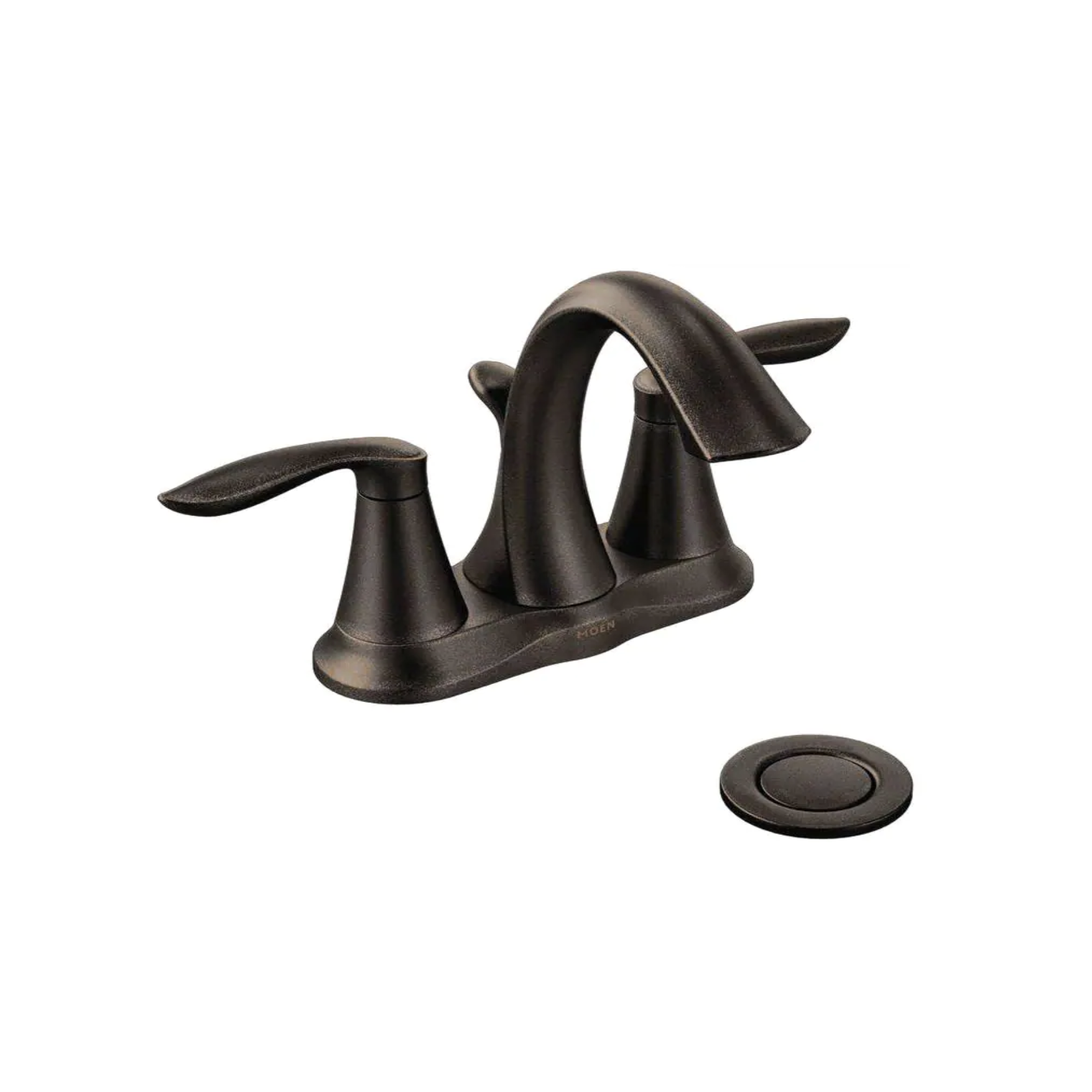 Moen Eva Oil Rubbed Bronze Two-Handle High Arc Bathroom Faucet. 4 in. Centerset