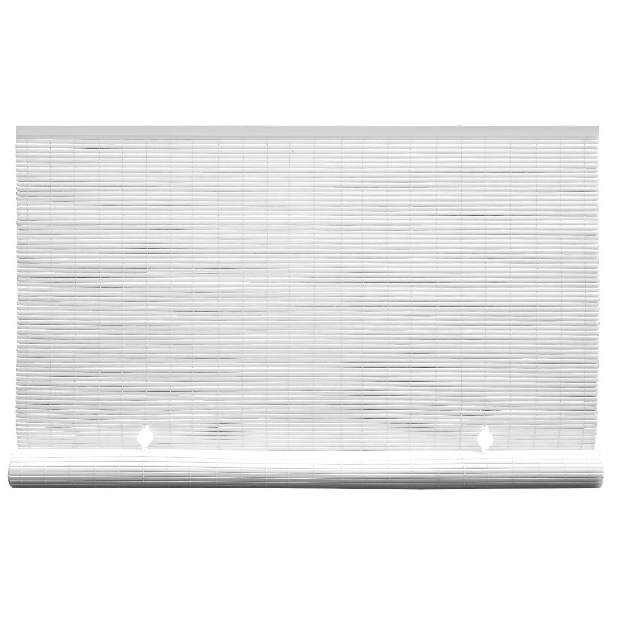 Radiance Cordless 1/4″ PVC White Roll-Up Outdoor Sun Shade. 8-W x 6-L