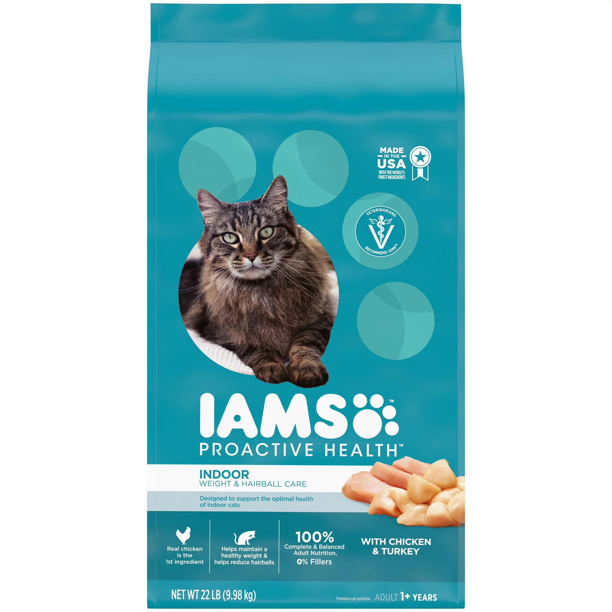 Iams Proactive Health Adult Indoor Weight Control & Hairball Control Dry Cat Food