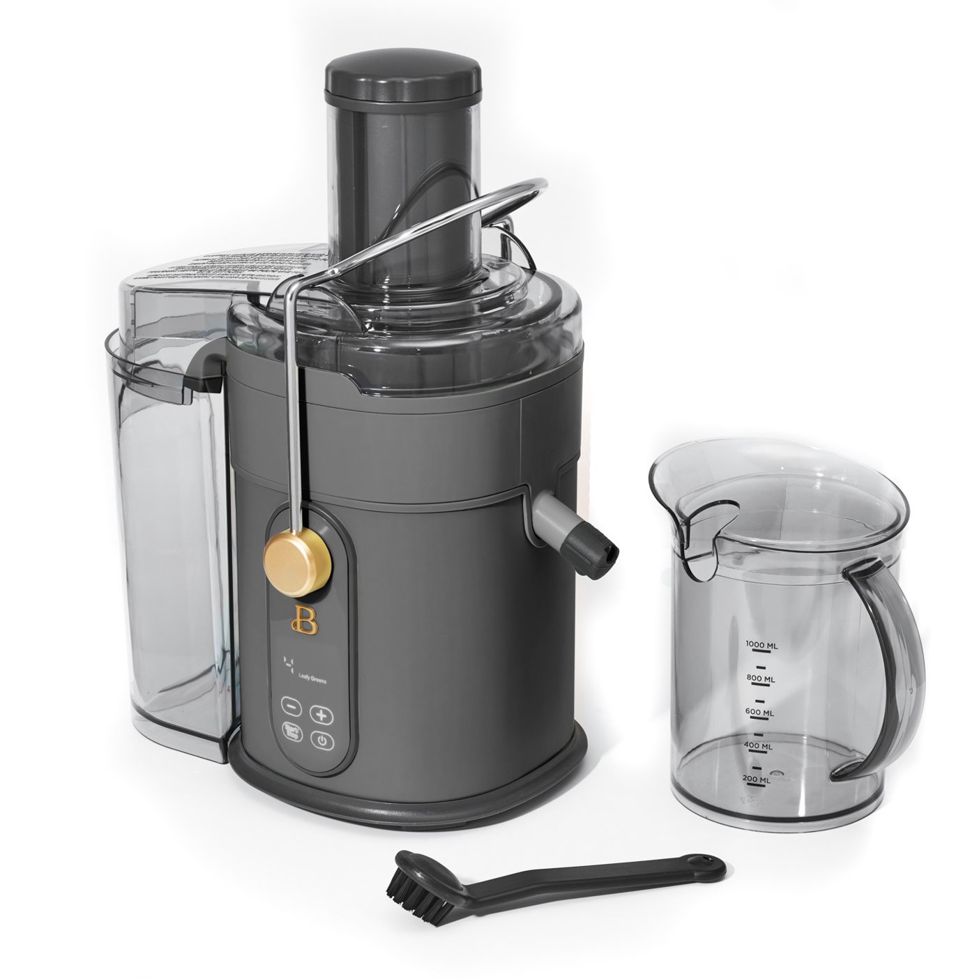 Beautiful 5-Speed 1000W Electric Juice Extractor with Touch Activated Display. Oyster Grey by Drew Barrymore