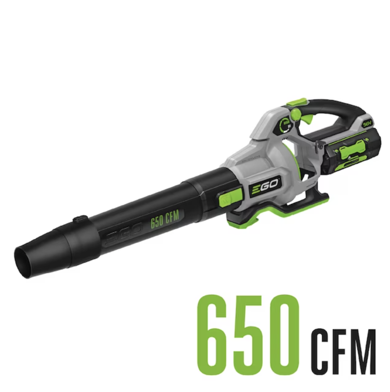 Ego Power+ 56-volt 650-CFM 180-MPH Battery Handheld Leaf Blower 4 Ah
