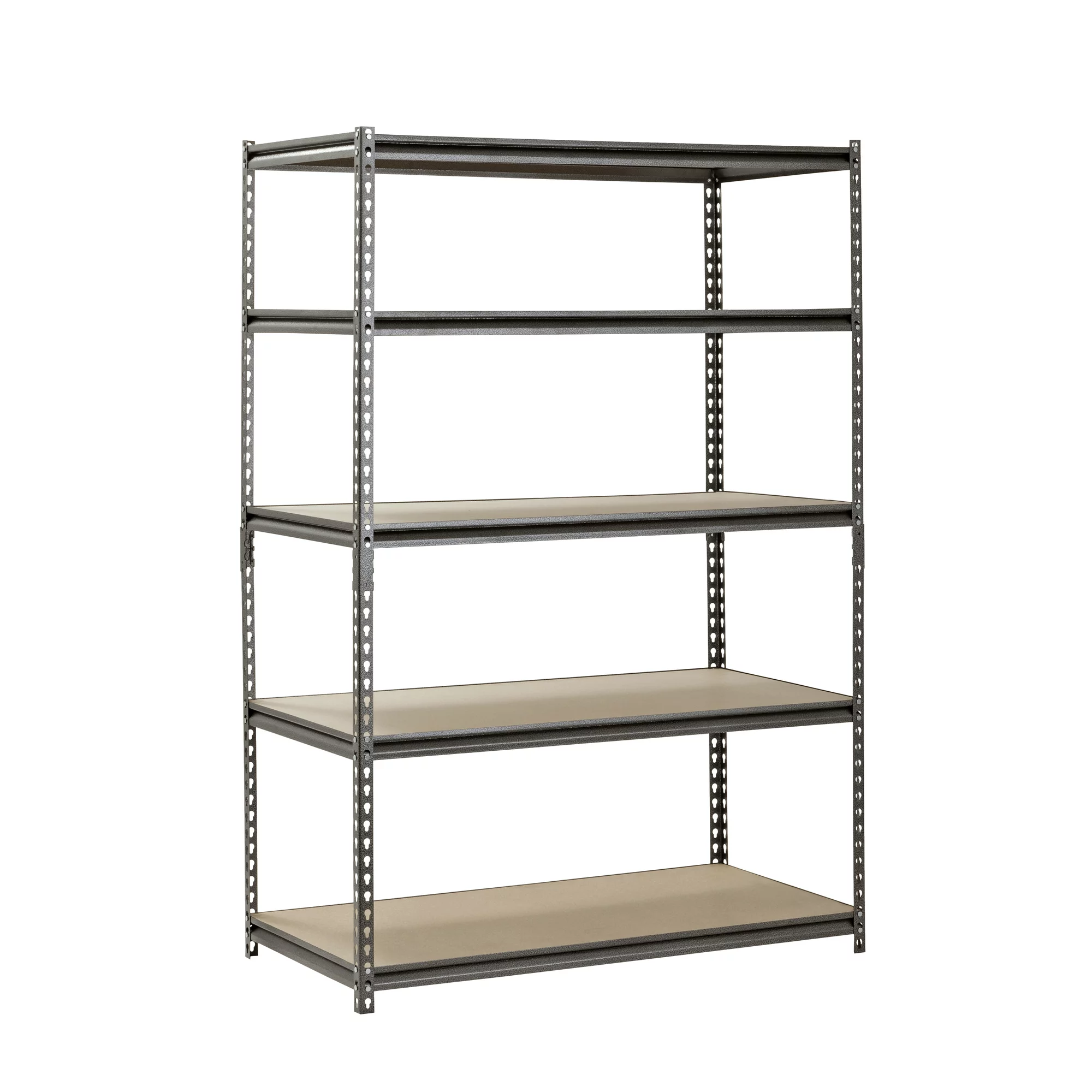 Edsal 48″W x 24″D x 72″H 5-Shelf Steel Freestanding Shelves. Silver-Vein