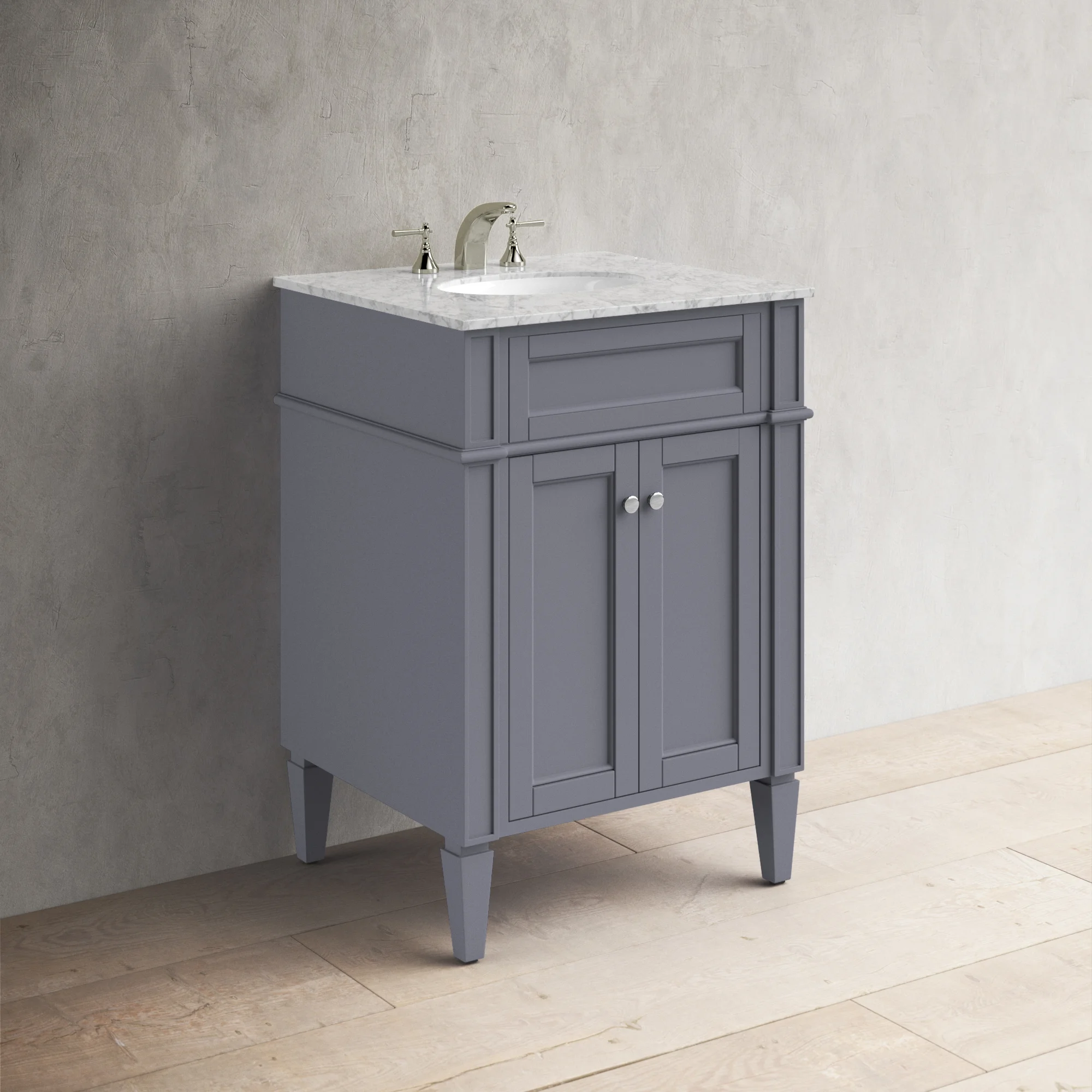 Birch Lane Lessie Park Ave 24″ Single Bathroom Vanity Set. Gray