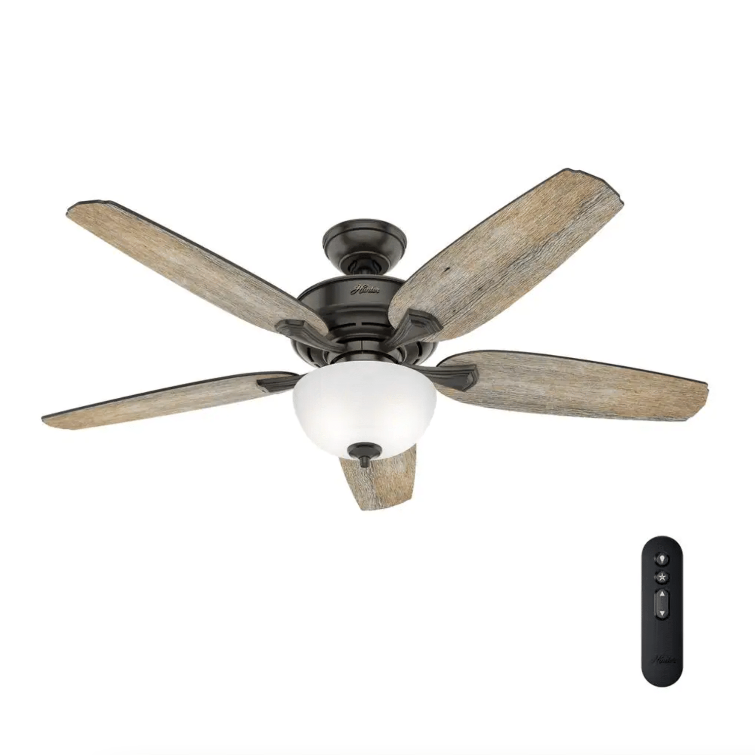 Hunter Channing 54 in. LED Indoor Easy Install Ceiling Fan with HunterExpress Feature Set and Remote