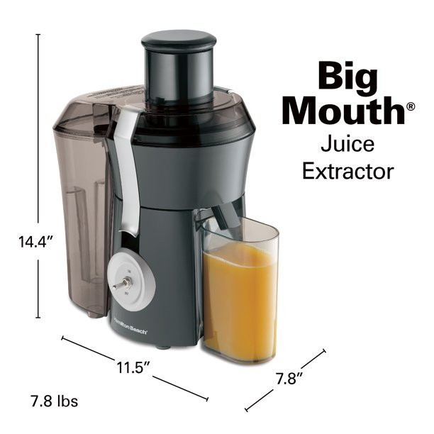 Hamilton Beach Big Mouth 800W Powerful Motor Juice Extractor. 67650H
