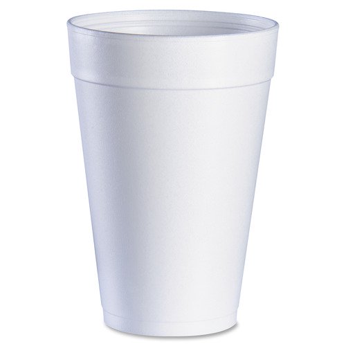 Dart Foam Drink Cups. 32oz. White. 25/Bag. 20 Bags/Carton - DCC32TJ32
