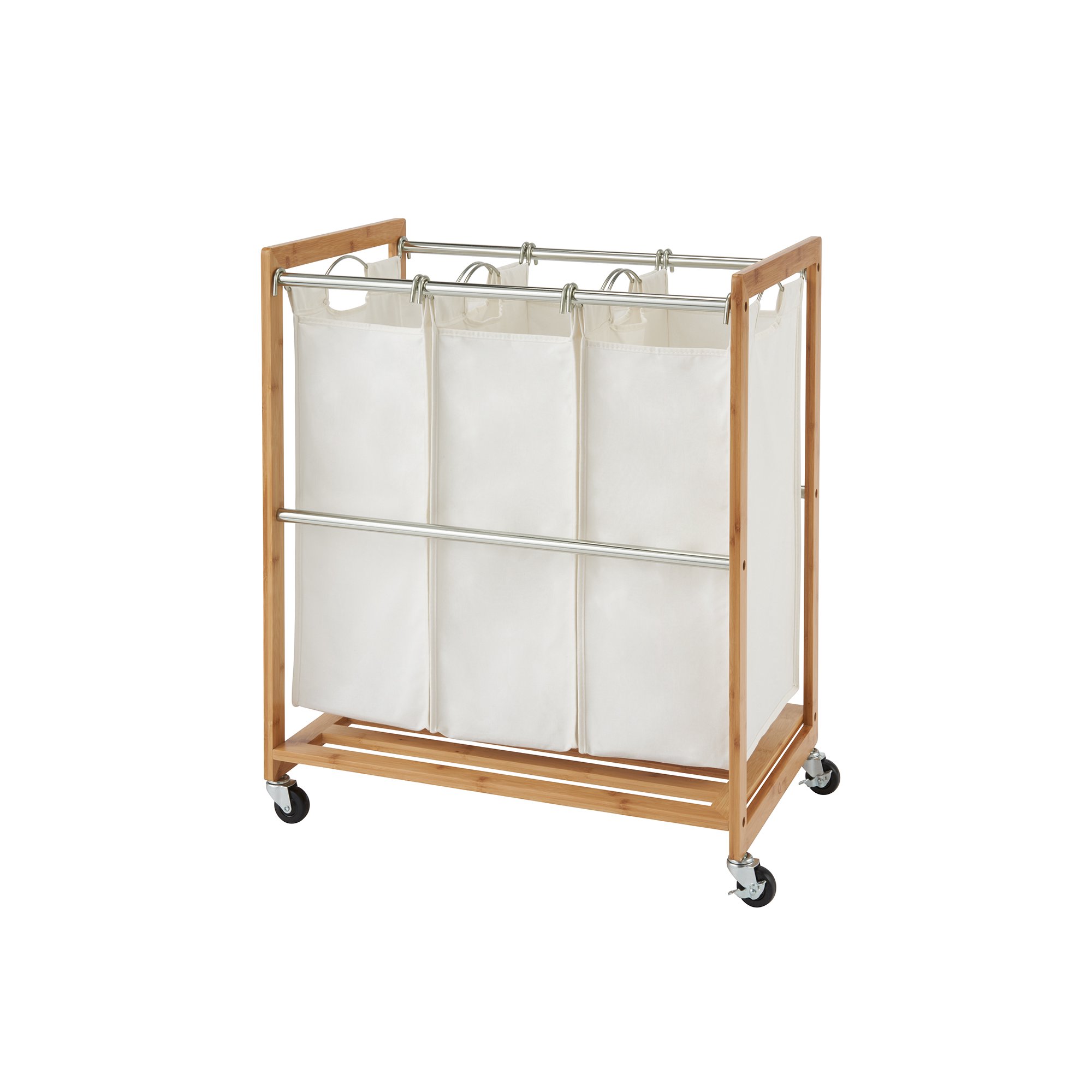 Trinity 3-Bag Laundry Sorter. Brown