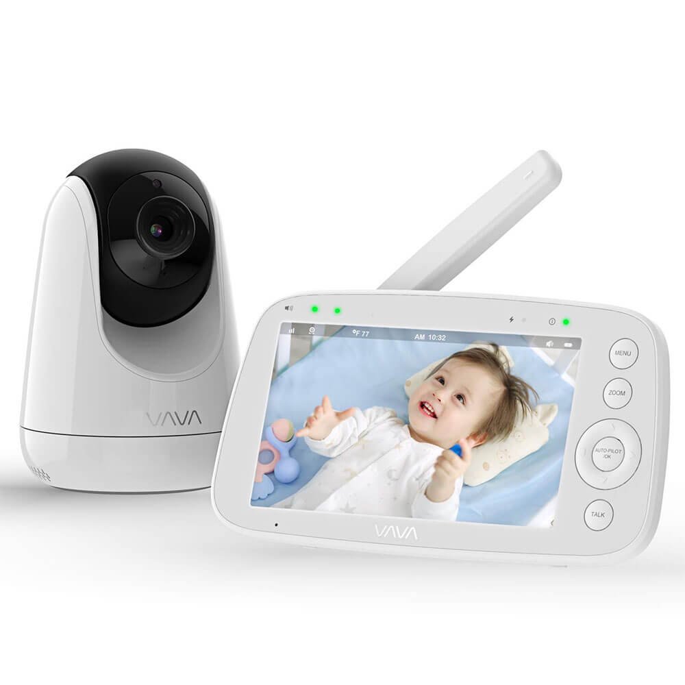 Vava Video Baby Monitor with 5″ 720P Handheld Screen and 2-Way Audio. White
