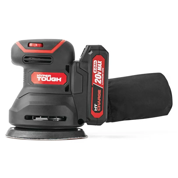Hyper Tough 20V 2.0Ah Lithium-ion 5-Inch Random Orbital Sander. Cordless. 6604.3