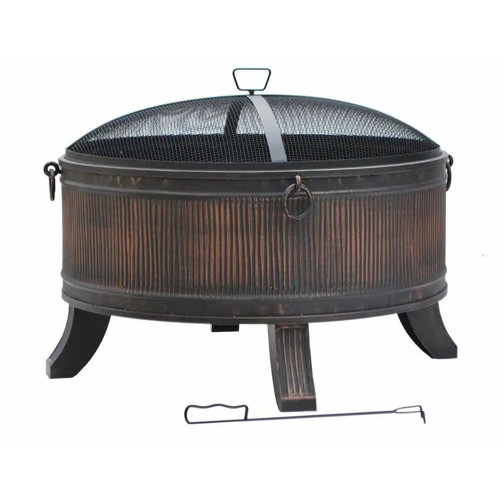 Hampton Bay Emberjack 36 in. Round Steel Fire Pit