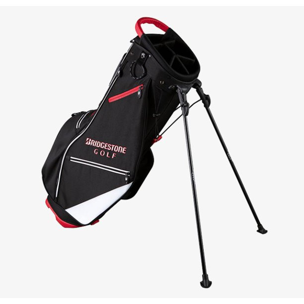Bridgestone 2020 Lightweight 5-Way Stand Black. White. Red Golf Bag