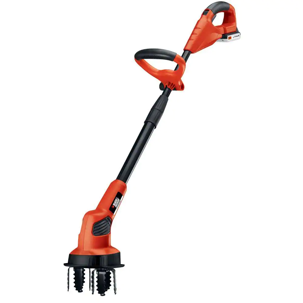 Black + Decker 20V MAX 7 in. Lithium-Ion Cordless Garden Cultivator/Tiller With 1.5Ah Battery And Charger Included
