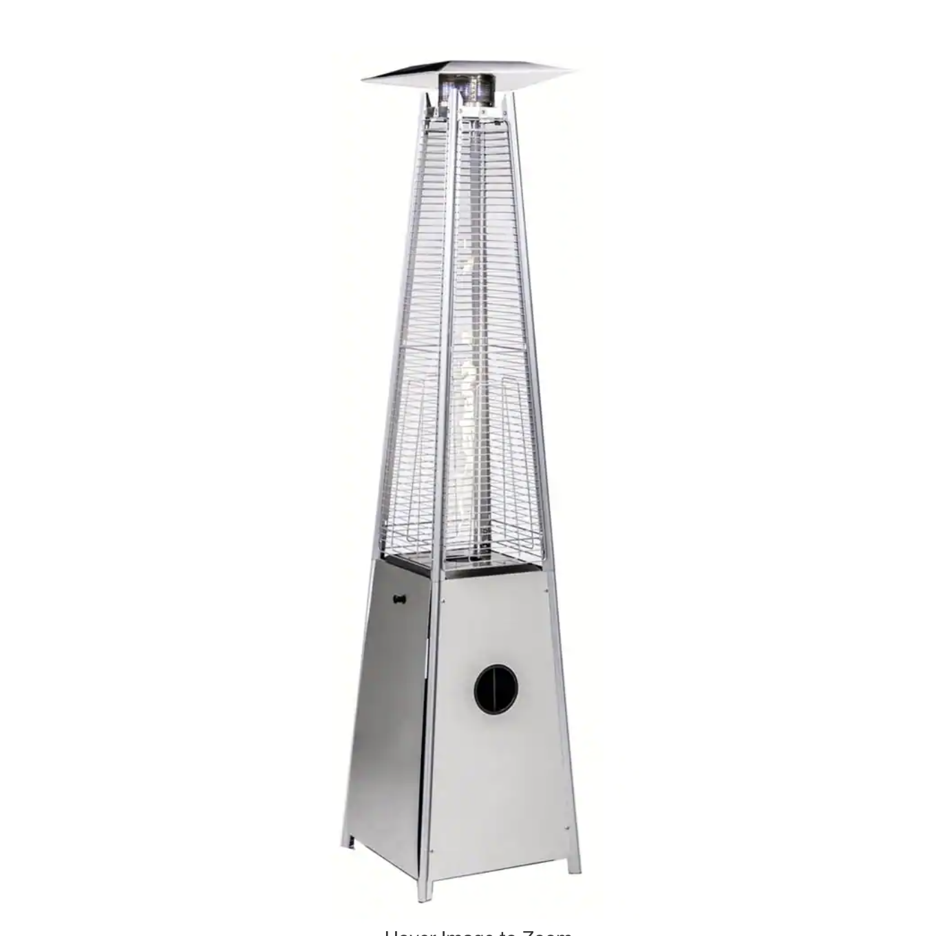Legacy Heating 40.000 BTU Quartz Glass Tube Patio Flame Heater. Stainless Steel