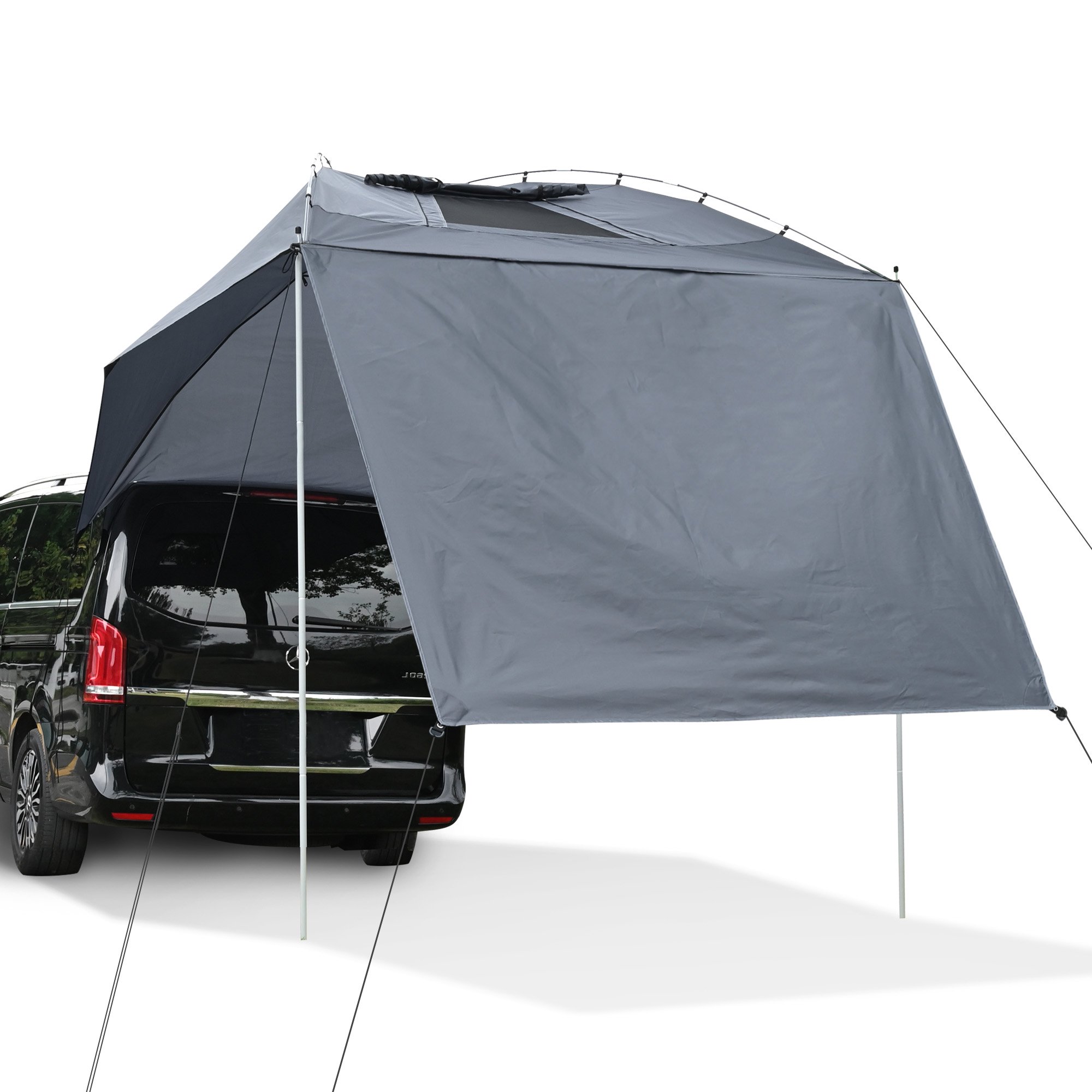 Yescom 8x11x7Ft Waterproof Car Awning Portable Trailer Sun Shelter for Outdoor Camping SUV Truck Van Gray
