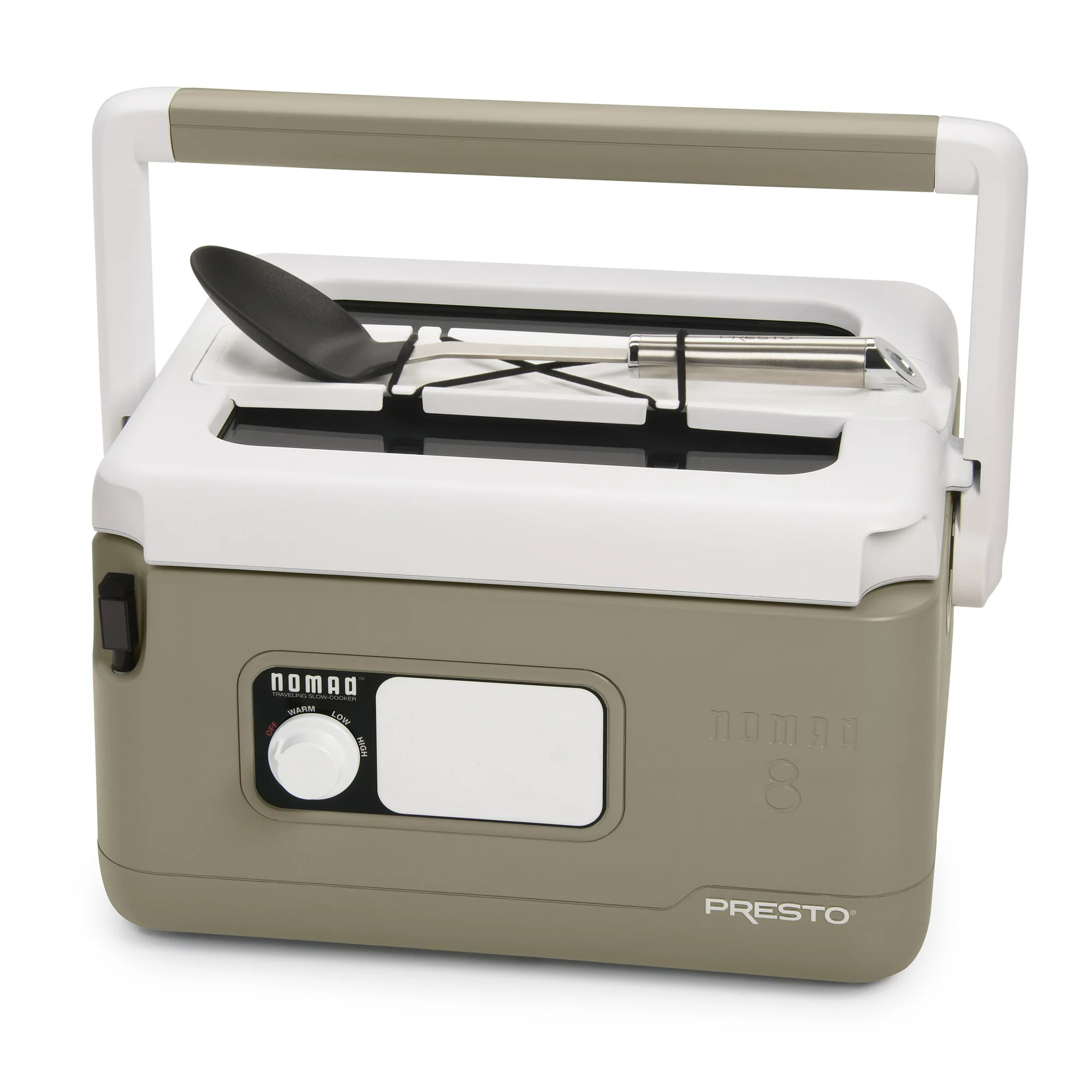 National Presto Industries 8-Quart Nomad Traveling Slow Cooker in Tan