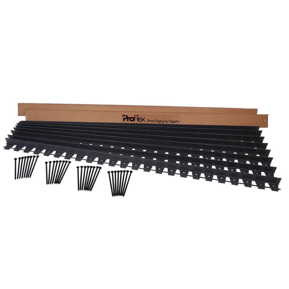 Proflex 48 Ft. Paver Edging Project Kit In Black