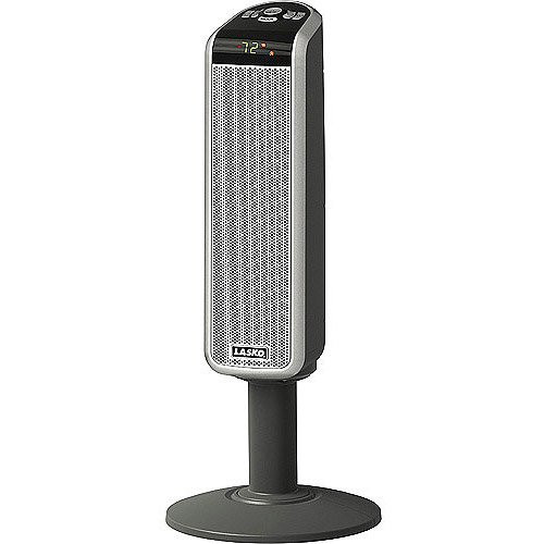 Lasko 1500W Ceramic Pedestal Space Heater with Remote. 5397. Black