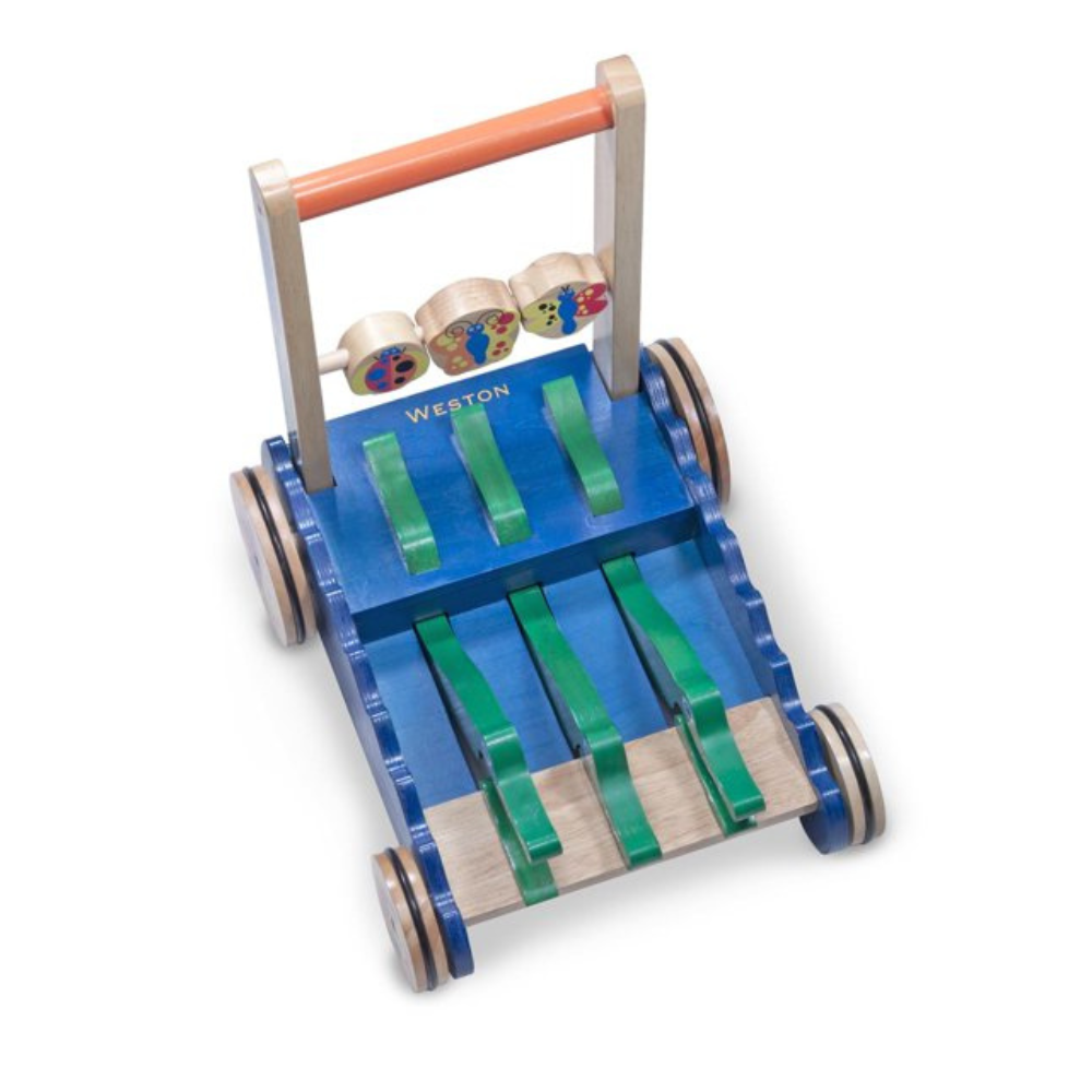 Melissa & Doug Deluxe Chomp and Clack Alligator Wooden Push Toy and Activity Walker