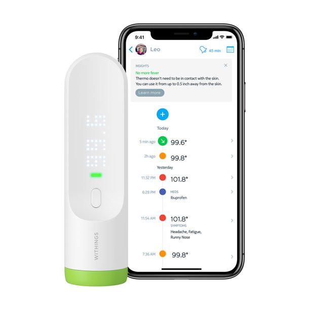Withings Thermo - Smart Non-Contact Digital Forehead Thermometer. FSA Eligible