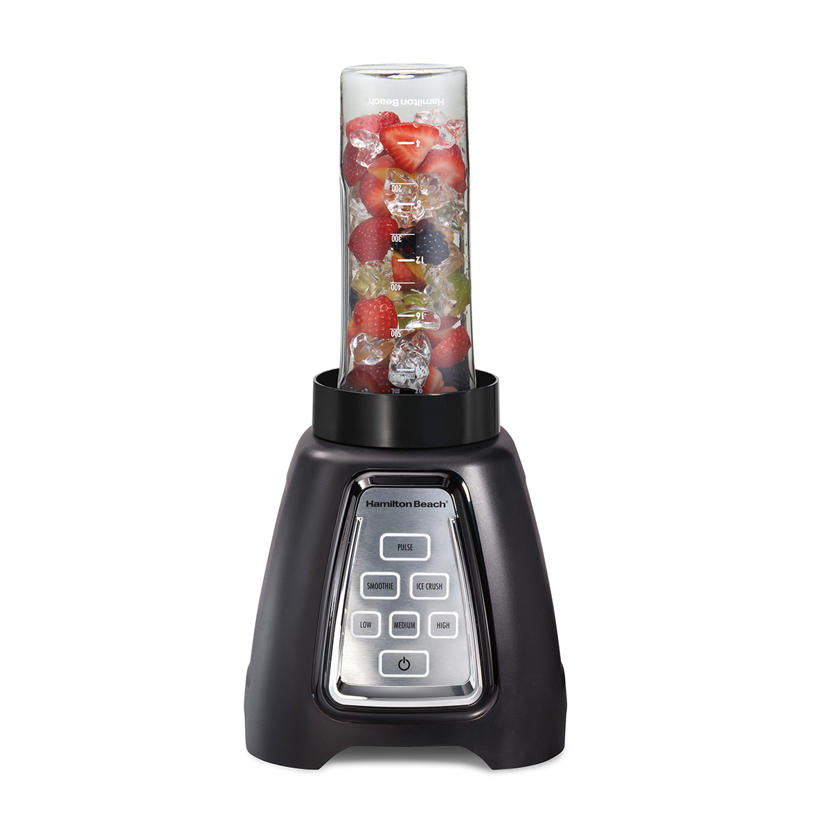 Hamilton Beach 58242 MultiBlend System with Glass Jar. Food Chopper Attachment and Travel Jar. 950 Watt Peak-Power Motor