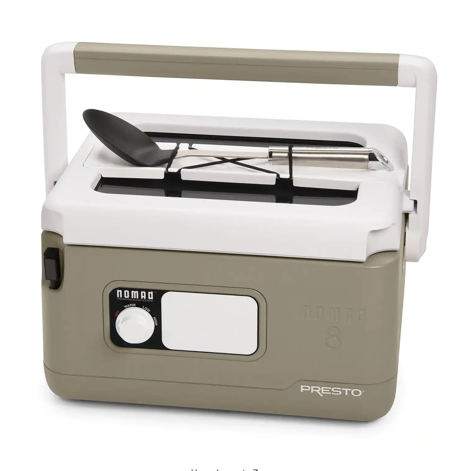 Presto 8 Qt. Nomad-Traveling Beige Insulated Slow Cooker with Locking Lid