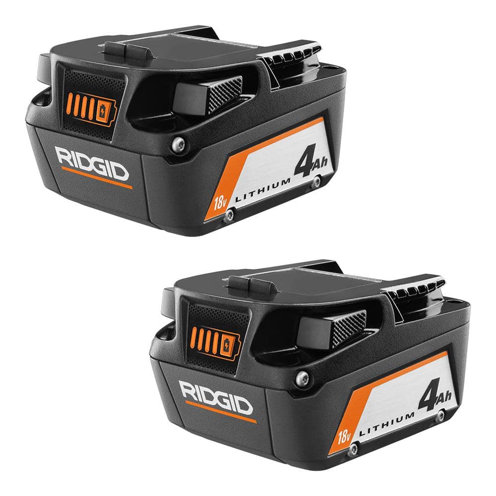 Ridgid 18V USB Portable Power Source with Activate Button Kit With (2) 18V 4.0 Ah Lithium-Ion Batteries