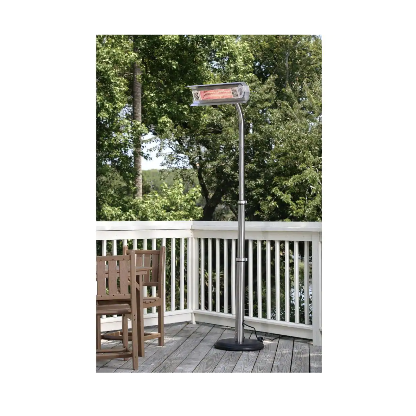 Fire Sense 1.500-Watt Stainless Steel Infrared Electric Patio Heater