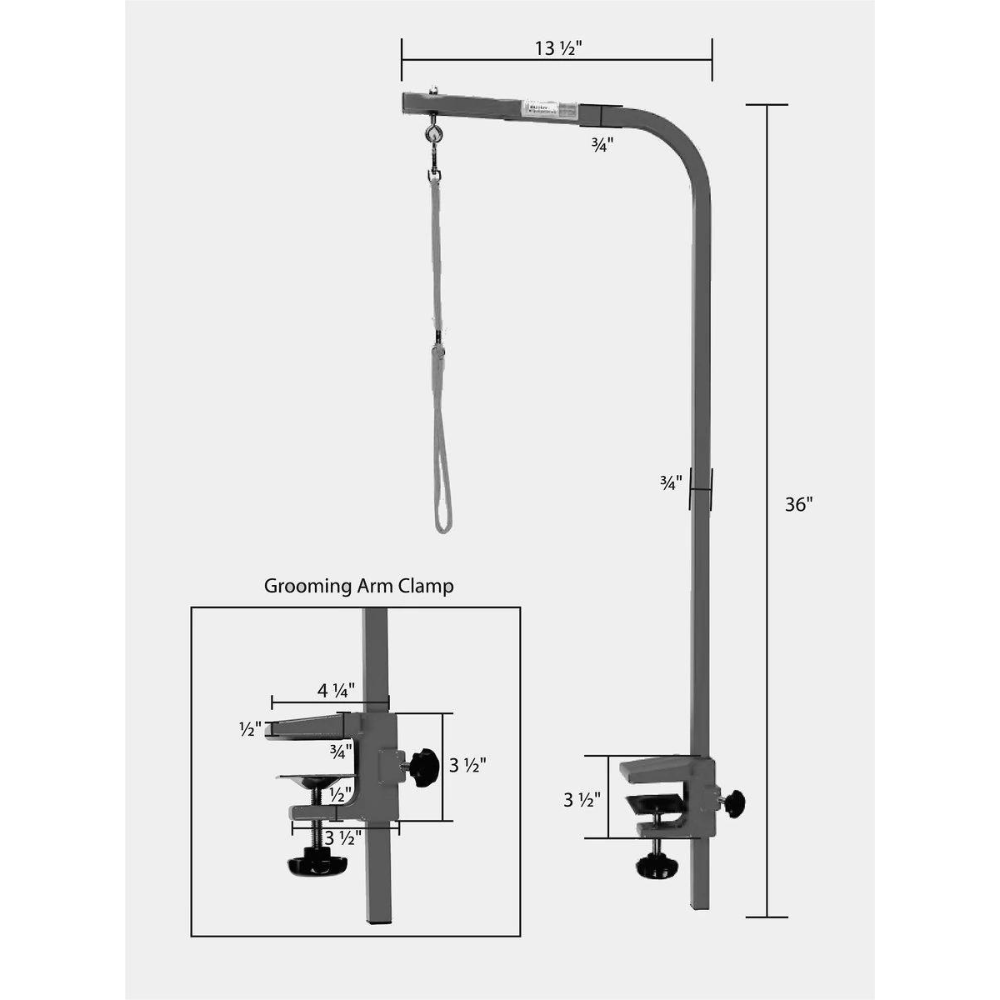 Master Equipment Color Dog Grooming Arm With Clamp. Blue