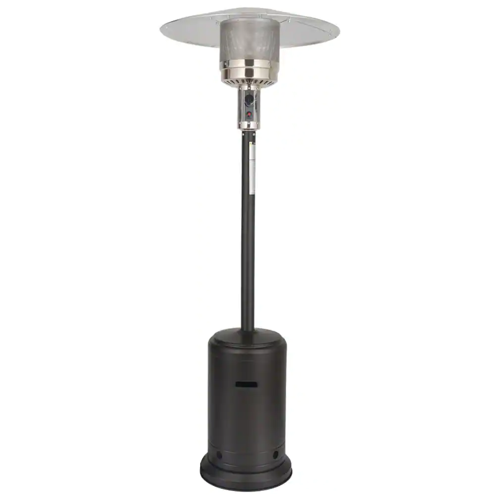 Upha 46000 BTU Standing Propane Patio Heater With Wheels In Mocha