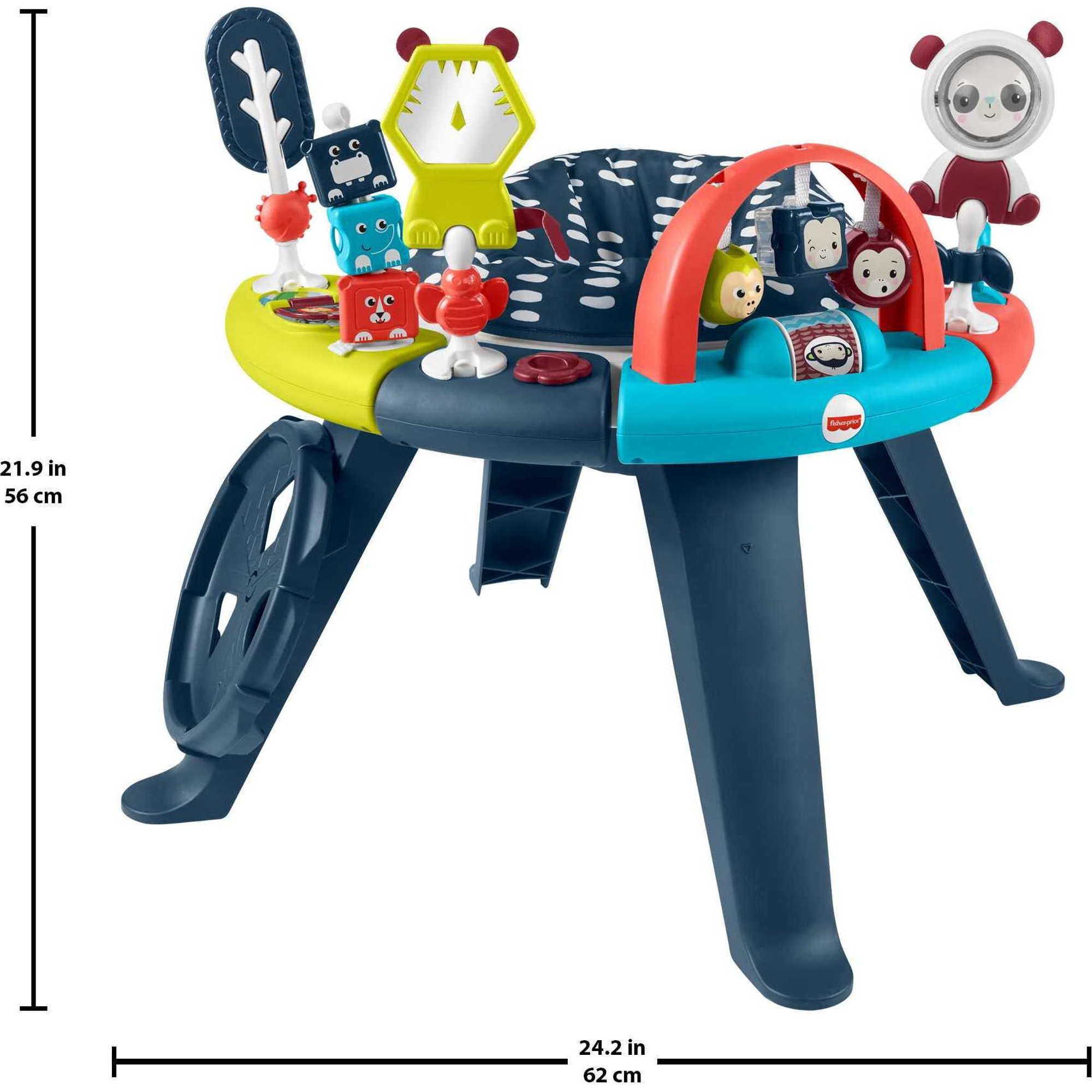 Fisher-Price 3-in-1 Baby Activity Center & Toddler Play Table. Spin & Sort. Navy Dashes