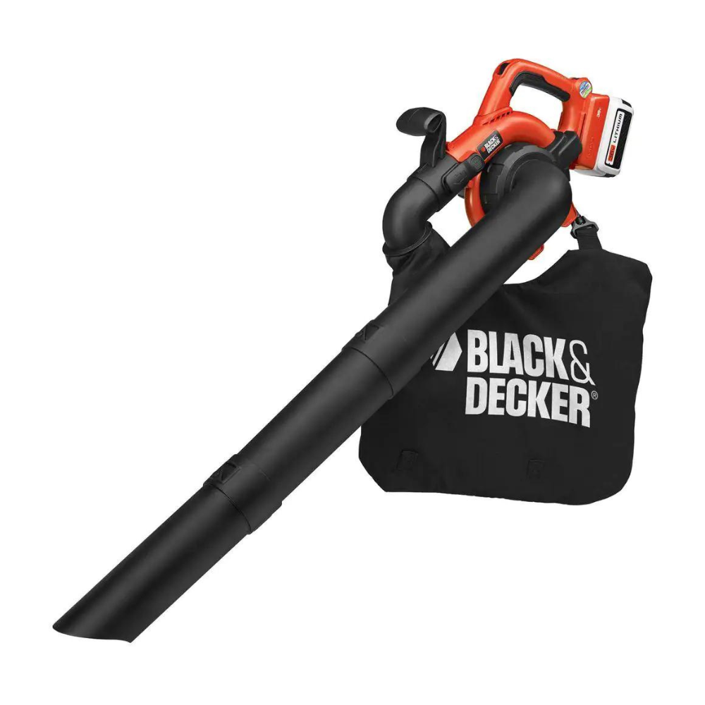 Black + Decker 40V MAX 120 MPH 90 CFM Cordless Battery Powered Handheld Leaf Blower & Vacuum Kit
