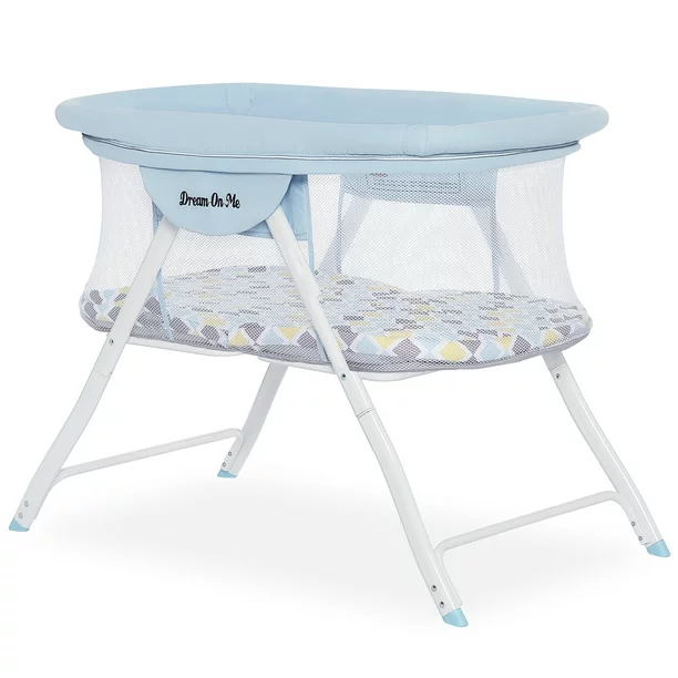 Dream On Me Poppy Traveler Portable Bassinet. Brown and Blue