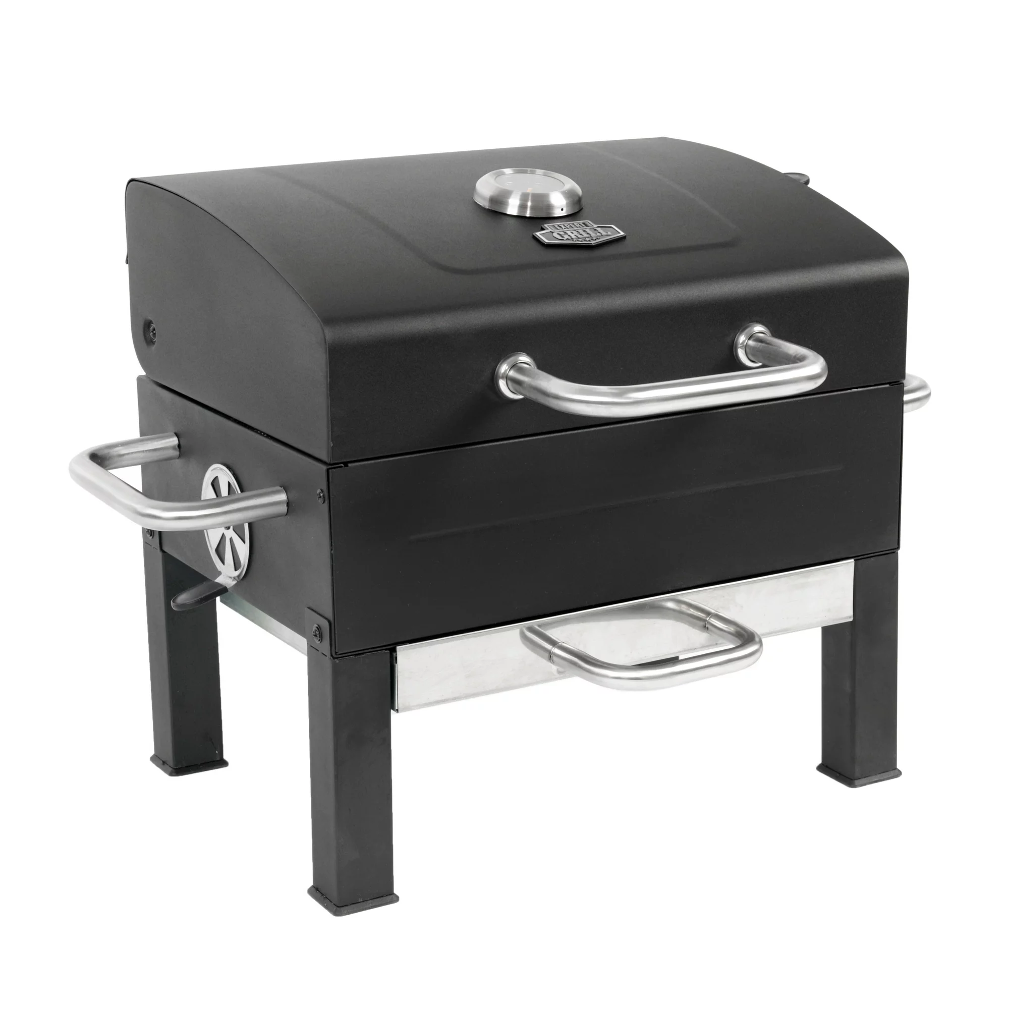 Expert Grill Premium Portable Charcoal Grill. Black and Stainless Steel