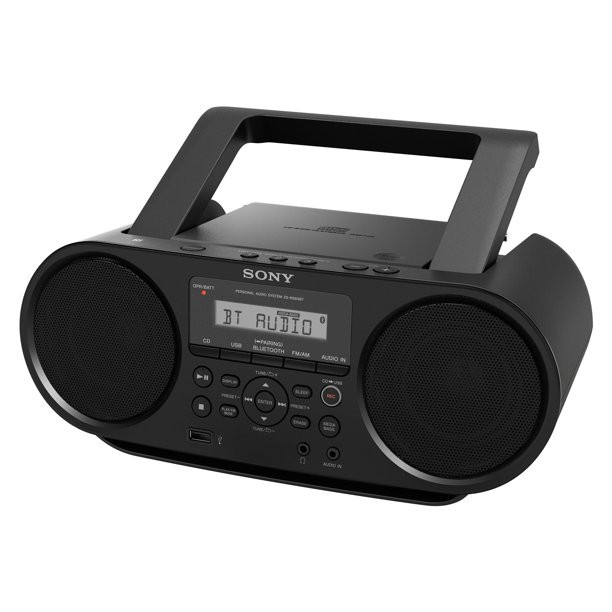 Sony Bluetooth CD/Radio Boombox. Black. ZS-RS60BT