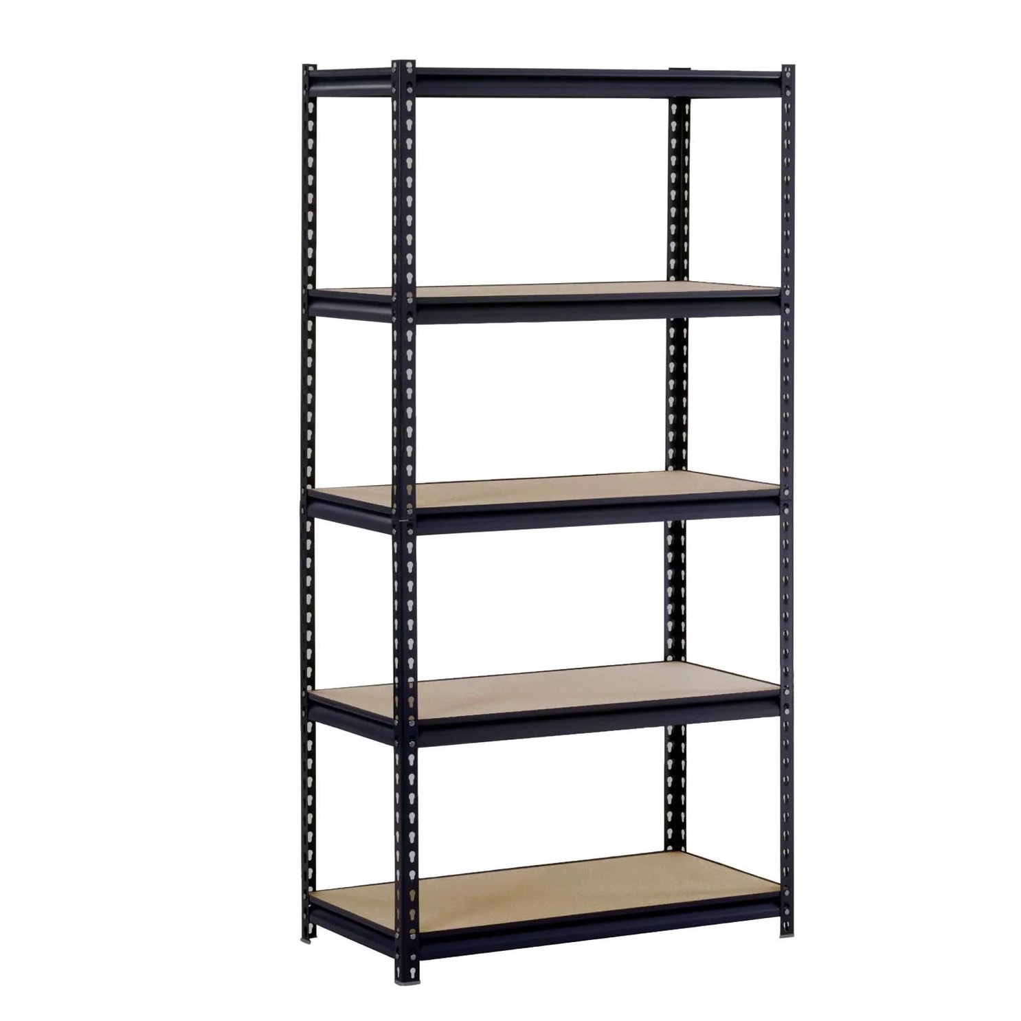 Muscle Rack Black 48″W x 24″D x 72″H 5-Shelf Steel Shelving(Couplers Not Included)