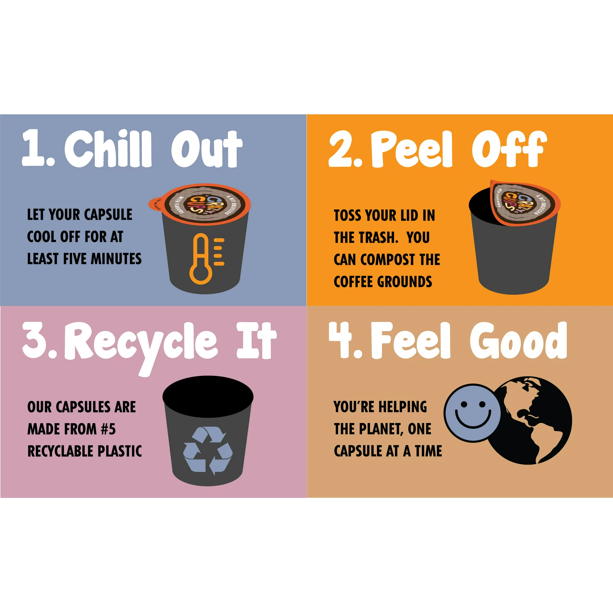 Crazy Cups Flavored Coffee Pods Variety Pack. 40 Count For Keurig K Cup Machines