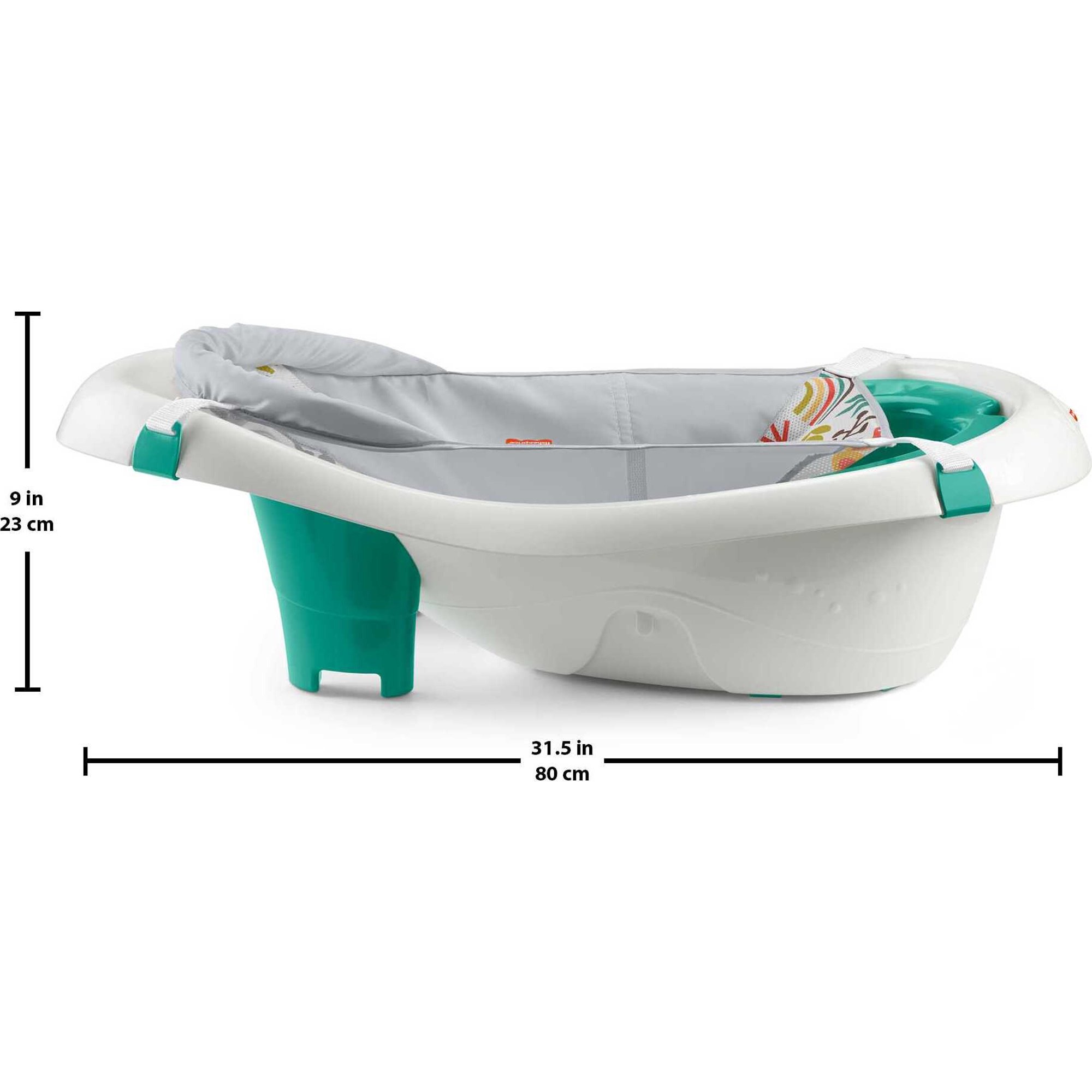 Fisher-Price Baby Bath Tub. 4-in-1 Sling ‘n Seat Newborn to Toddler Tub. Whimsical Forest
