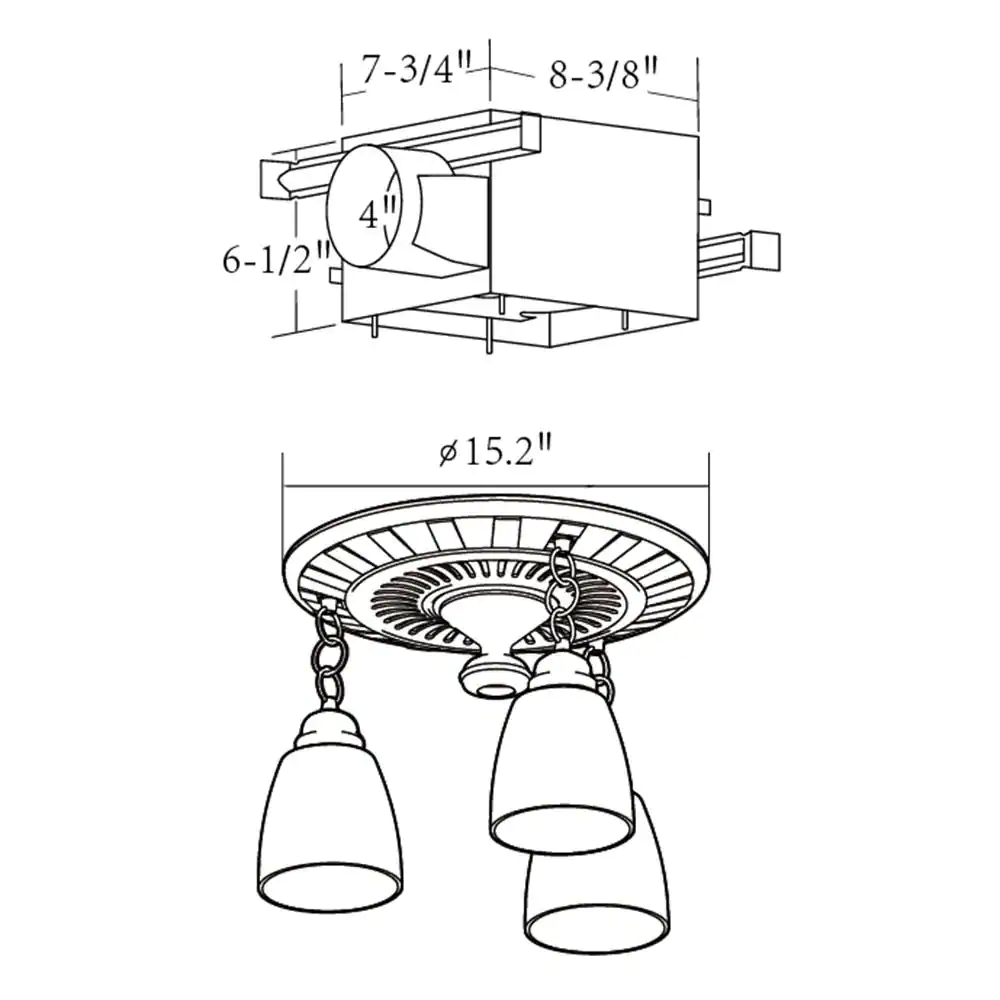 Hunter Garden District Decorative Brushed Nickel 70 CFM Ceiling Bathroom Exhaust Fan