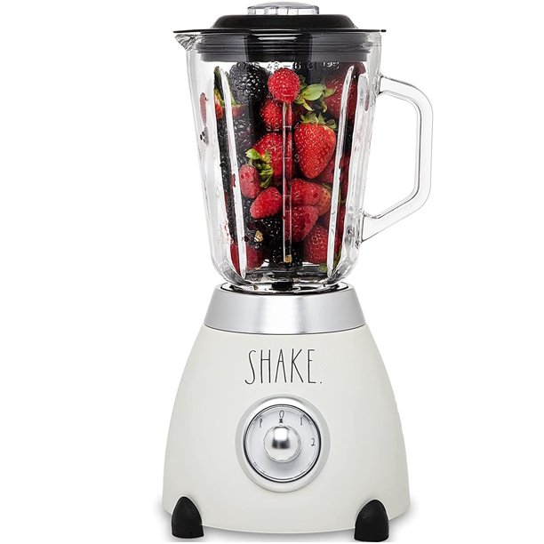 Rae Dunn Countertop Blender. 2 Speed Smoothie Maker. 1.5 L Glass Container. Cream